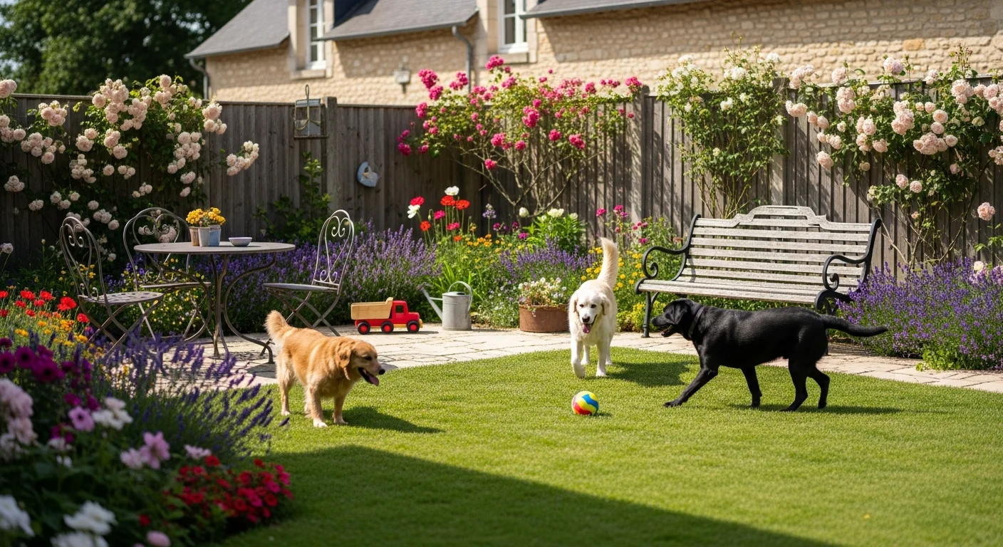 Installations extérieures de l'élevage de Affenpinscher