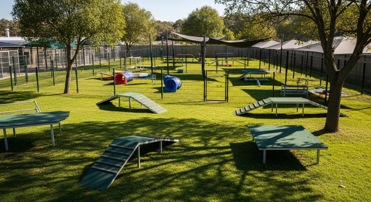 Installations extérieures de l'élevage de Alano Espagnol