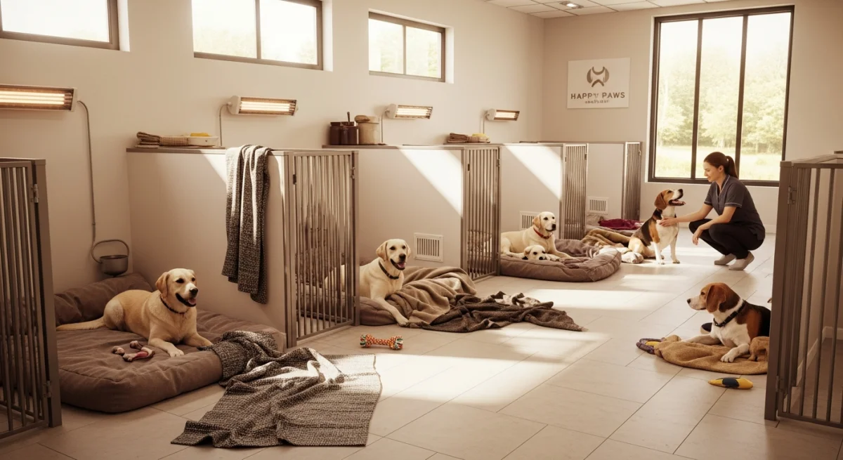 Installations intérieures de l'élevage de Alano Espagnol