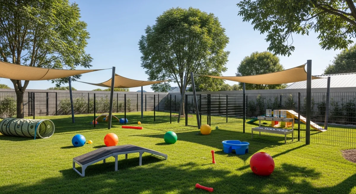 Installations extérieures de l'élevage de Barzoï