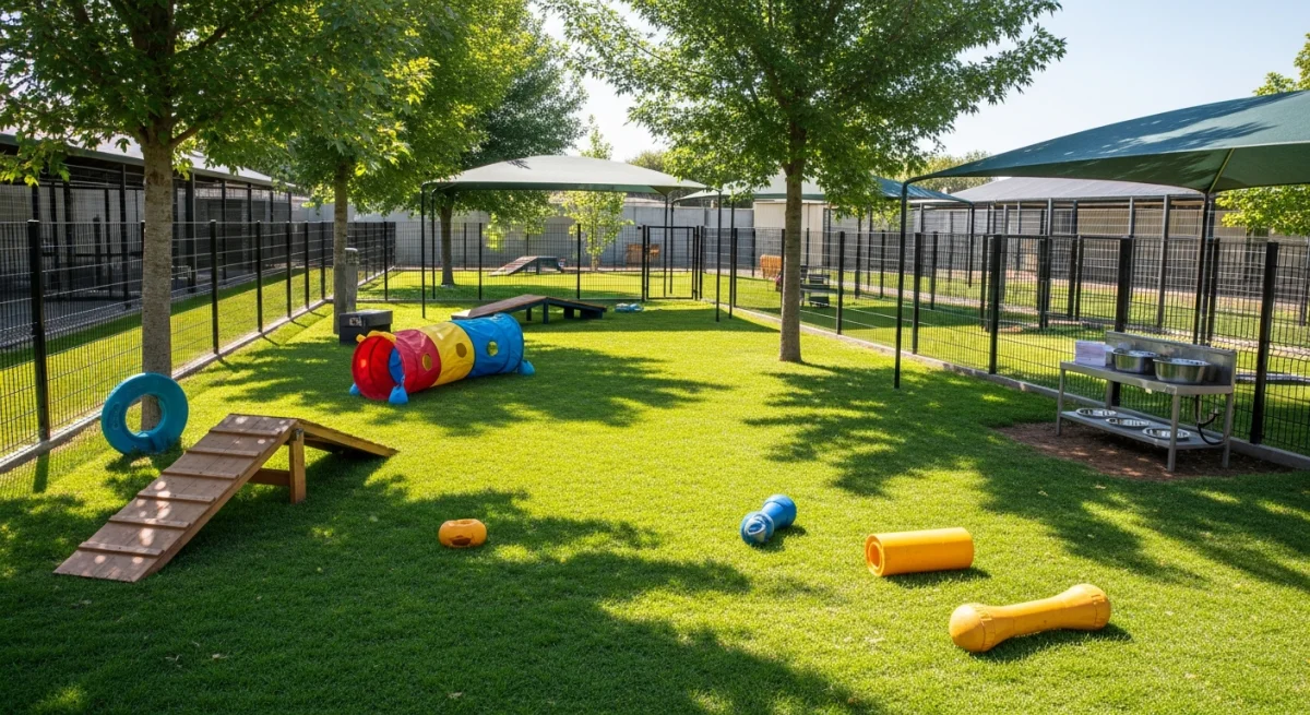 Installations extérieures de l'élevage de Basenji