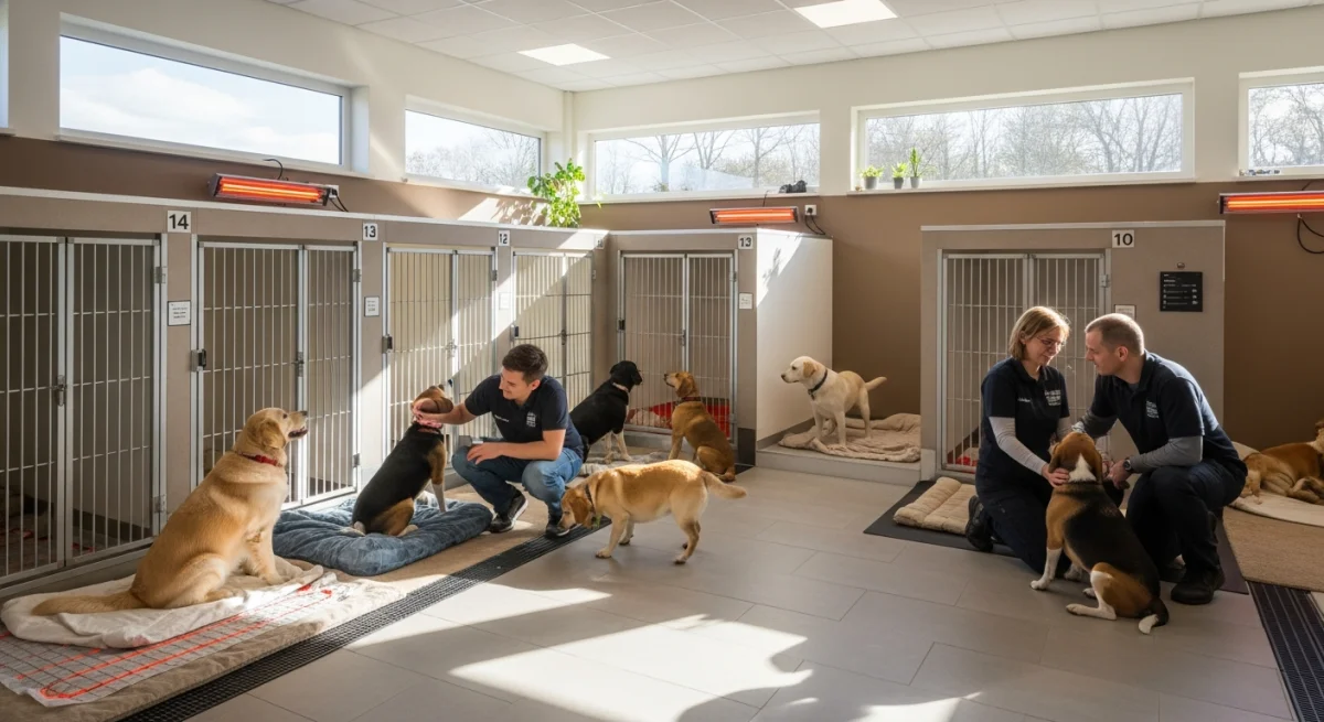 Installations intérieures de l'élevage de Basenji