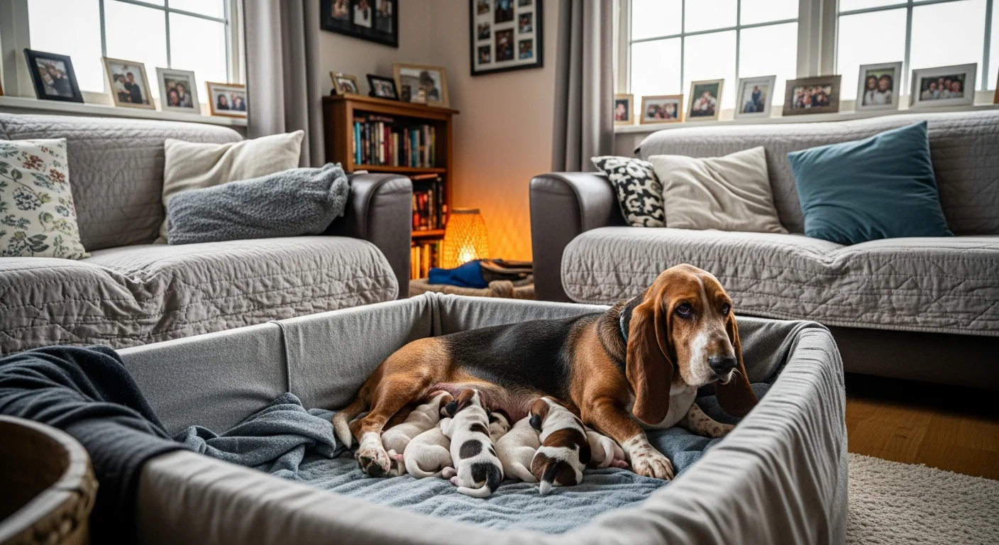 Installations intérieures de l'élevage de Basset Des Alpes