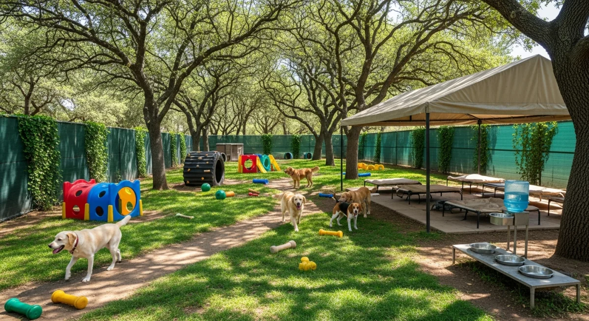 Installations extérieures de l'élevage de Beagle Harrier