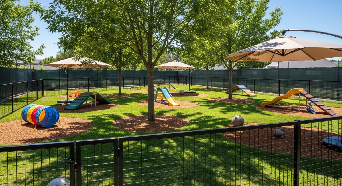 Installations extérieures de l'élevage de Beagle