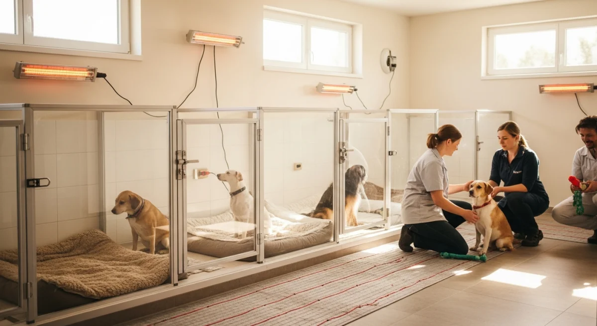 Installations intérieures de l'élevage de Beagle