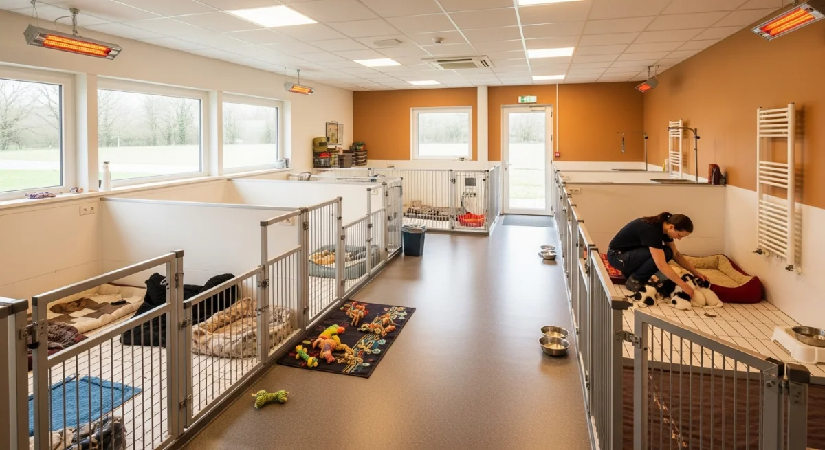 Installations intérieures de l'élevage de Bearded Collie