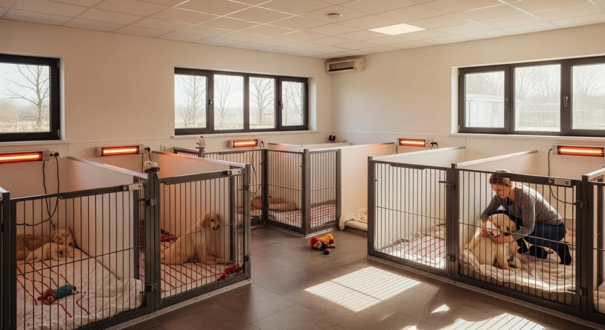 Installations intérieures de l'élevage de Bedlington Terrier