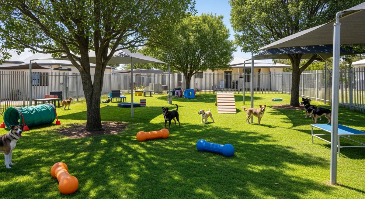 Installations extérieures de l'élevage de Berger Allemand