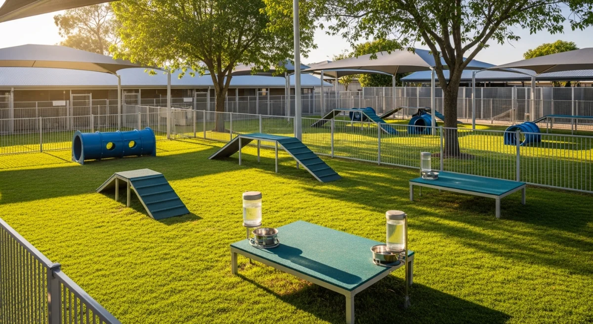 Installations extérieures de l'élevage de Berger Belge Laekenois