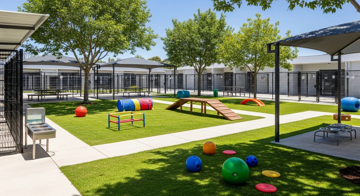 Installations extérieures de l'élevage de Berger Belge Tervueren