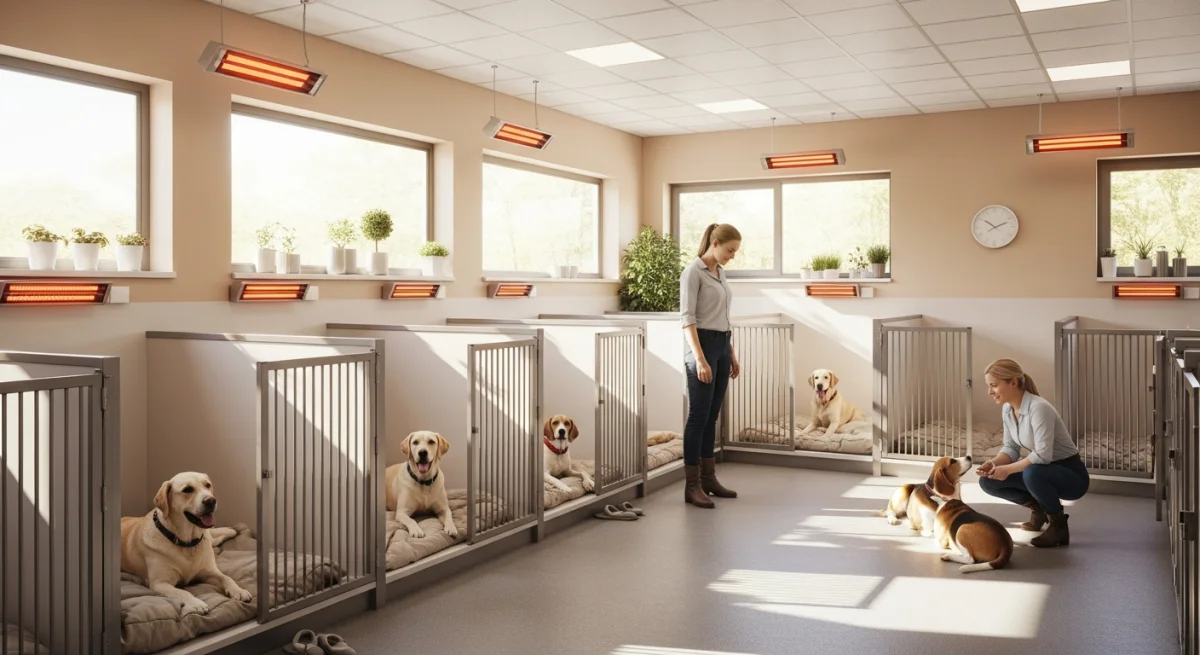 Installations intérieures de l'élevage de Berger De Brie