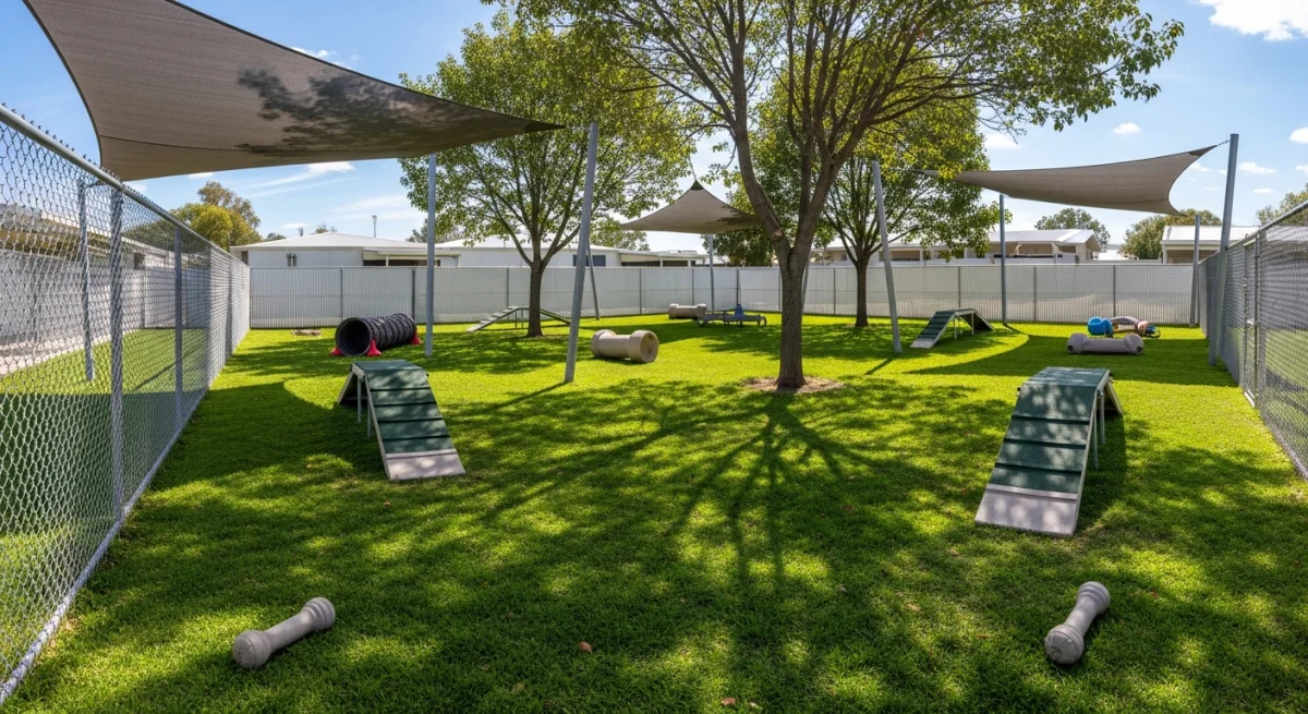 Installations extérieures de l'élevage de Berger Des Pyrénées