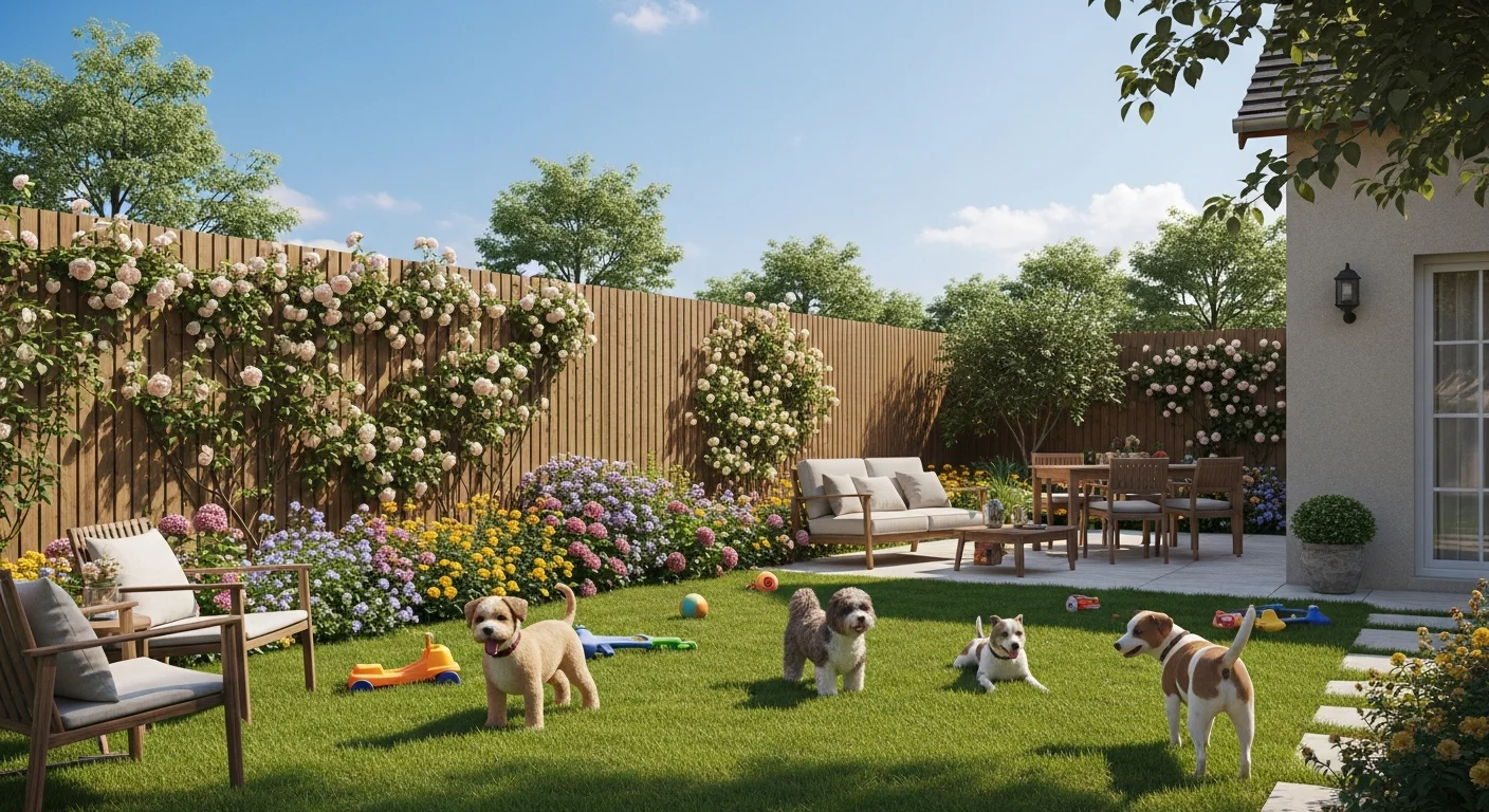 Installations extérieures de l'élevage de Berger Hollandais