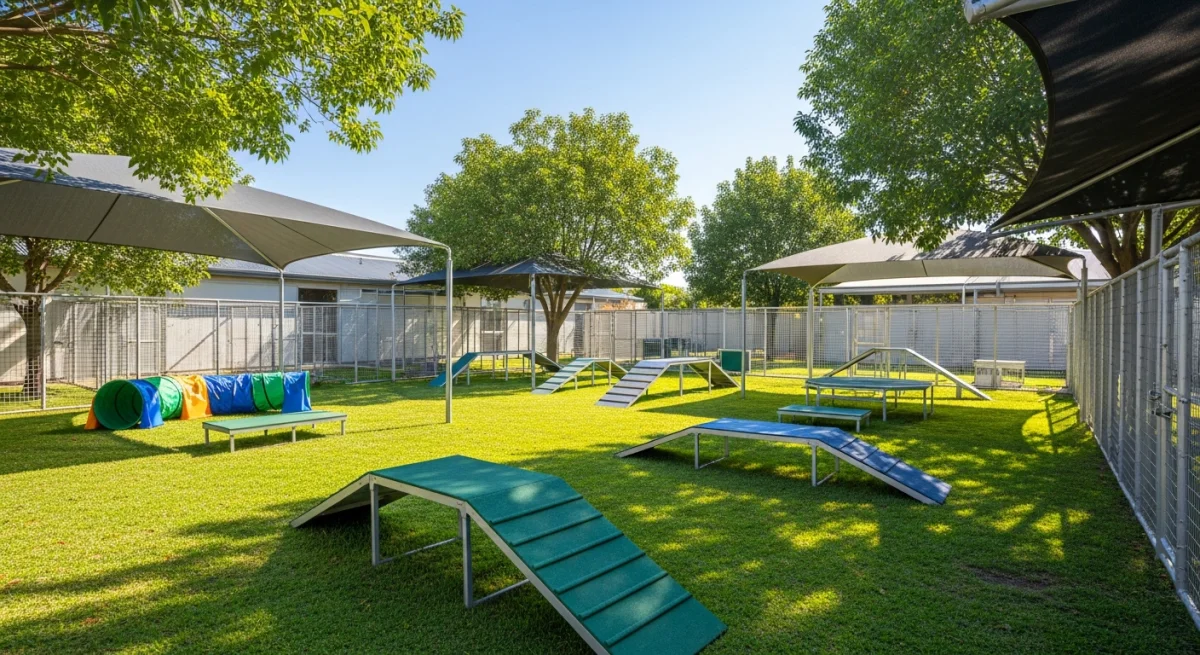 Installations extérieures de l'élevage de Berger Portugais