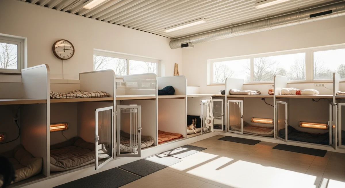 Installations intérieures de l'élevage de Berger Portugais