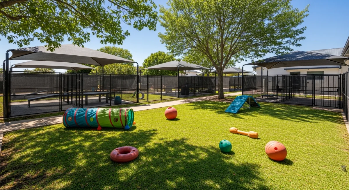 Installations extérieures de l'élevage de Bichon À Poil Frisé