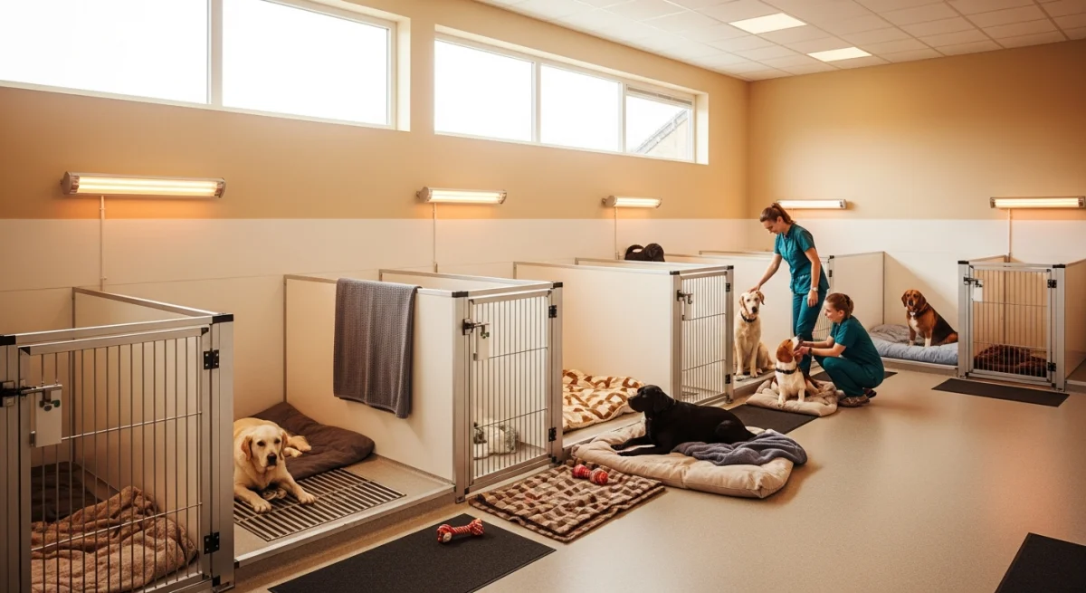 Installations intérieures de l'élevage de Bichon À Poil Frisé