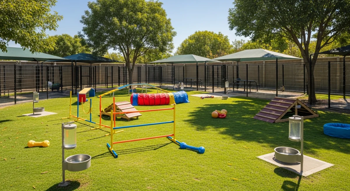 Installations extérieures de l'élevage de Bichon Bolonais