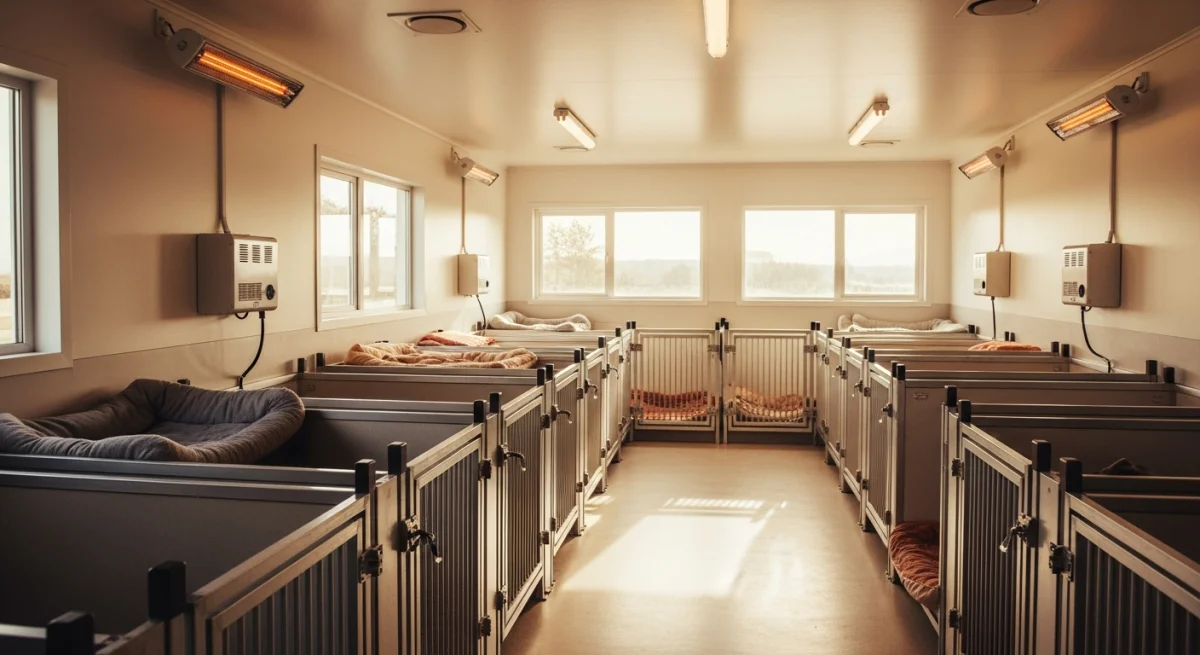 Installations intérieures de l'élevage de Border Collie