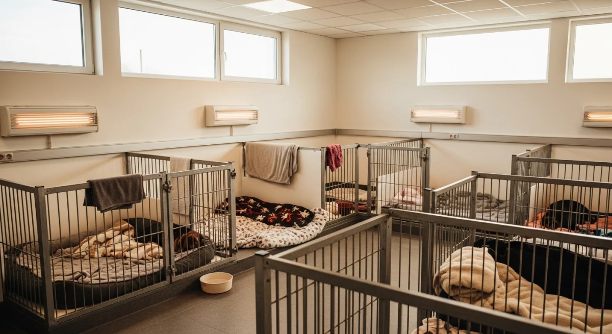 Installations intérieures de l'élevage de Border Terrier