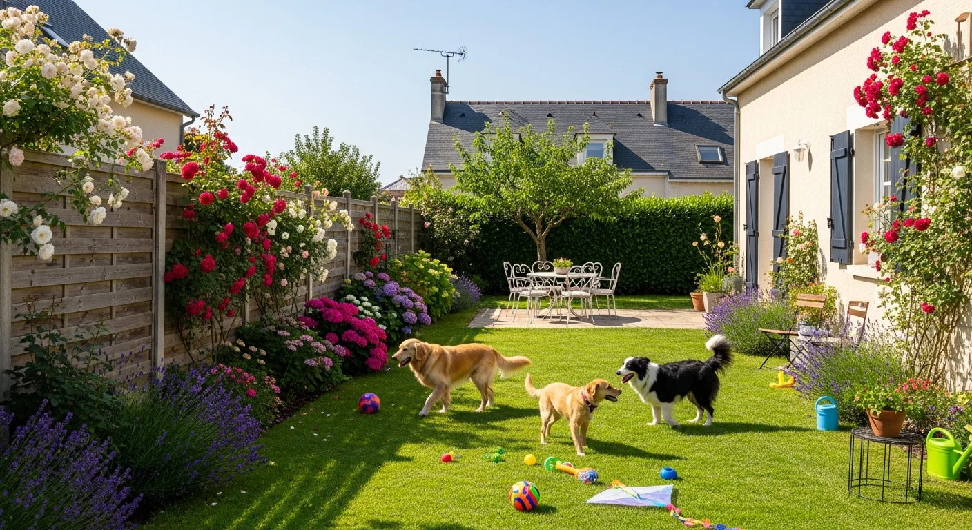 Installations extérieures de l'élevage de Boston Terrier