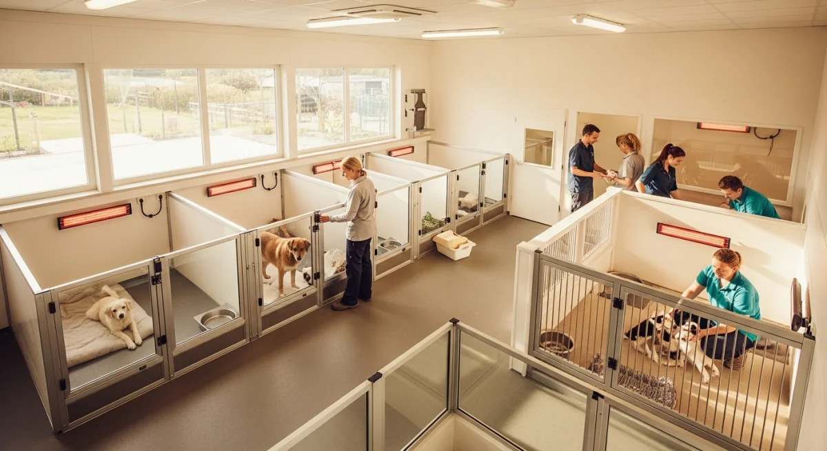 Installations intérieures de l'élevage de Boston Terrier