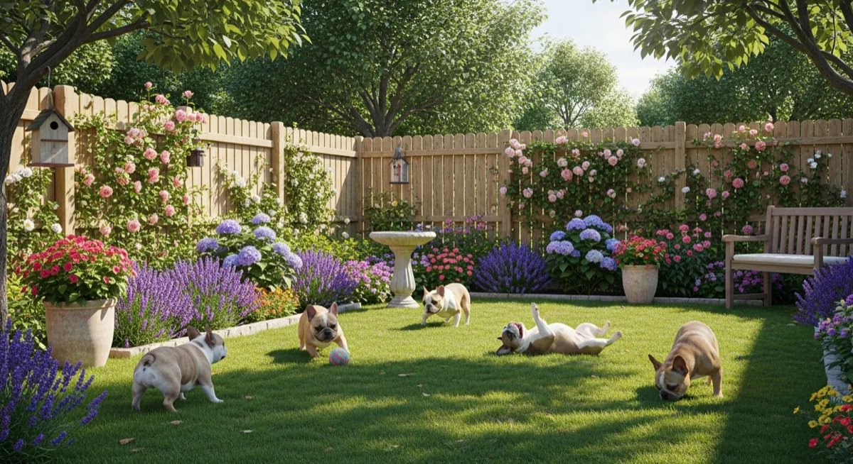 Installations extérieures de l'élevage de Bouledogue Français