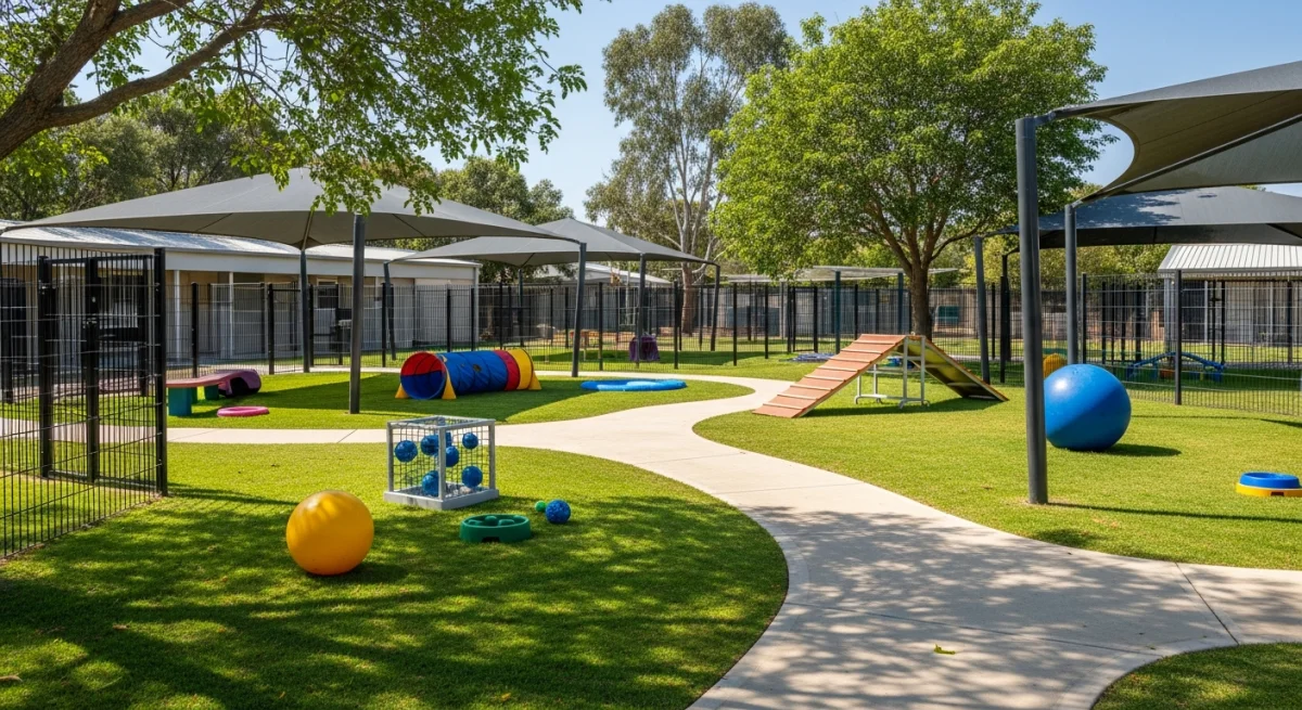 Installations extérieures de l'élevage de Bouvier Daustralie