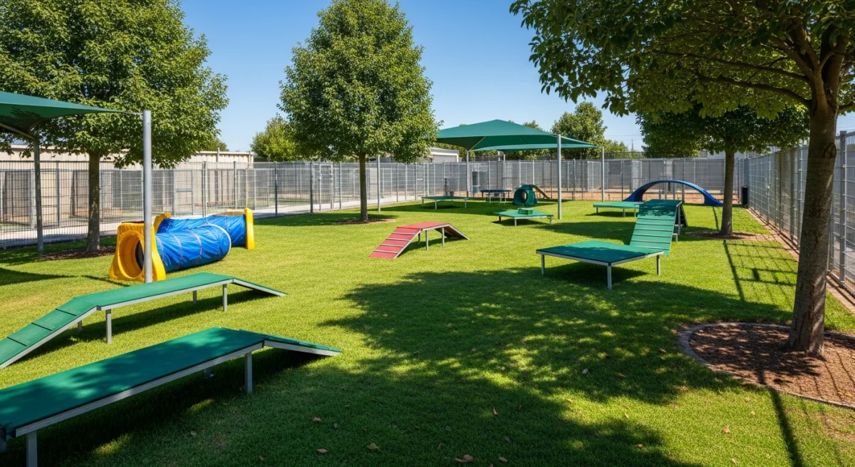 Installations extérieures de l'élevage de Bouvier Des Ardennes
