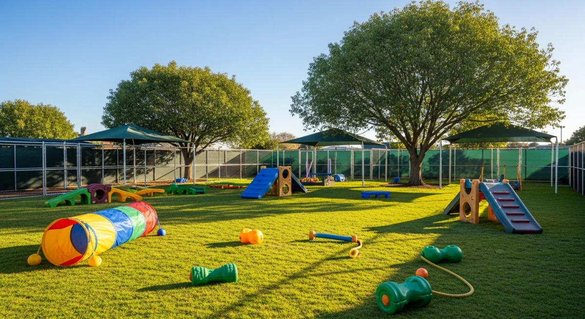 Installations extérieures de l'élevage de Braque Allemand