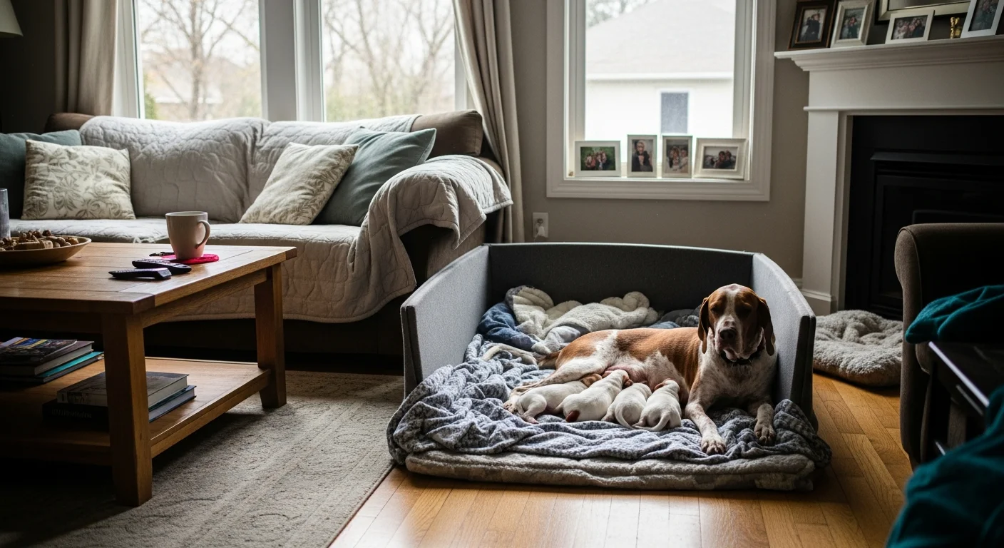 Installations intérieures de l'élevage de Braque Allemand