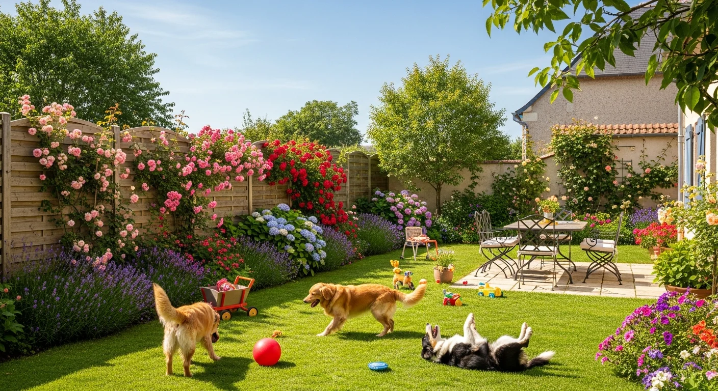 Installations extérieures de l'élevage de Braque Dauvergne