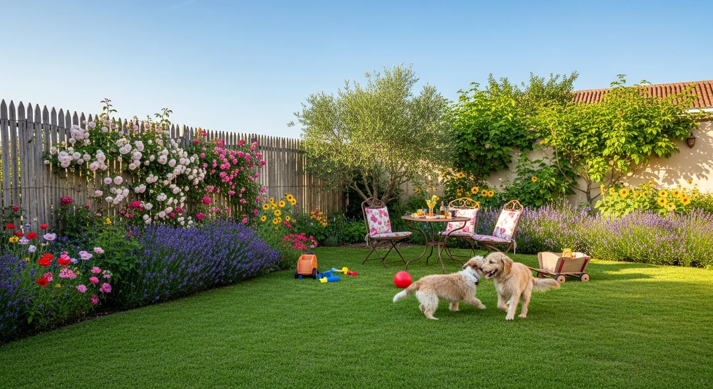Installations extérieures de l'élevage de Braque Du Bourbonnais