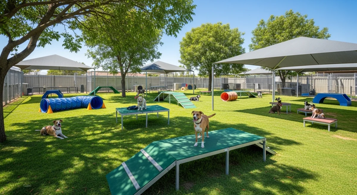 Installations extérieures de l'élevage de Braque Français