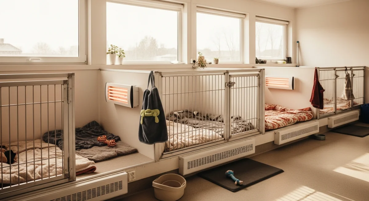 Installations intérieures de l'élevage de Braque Hongrois À Poil Court