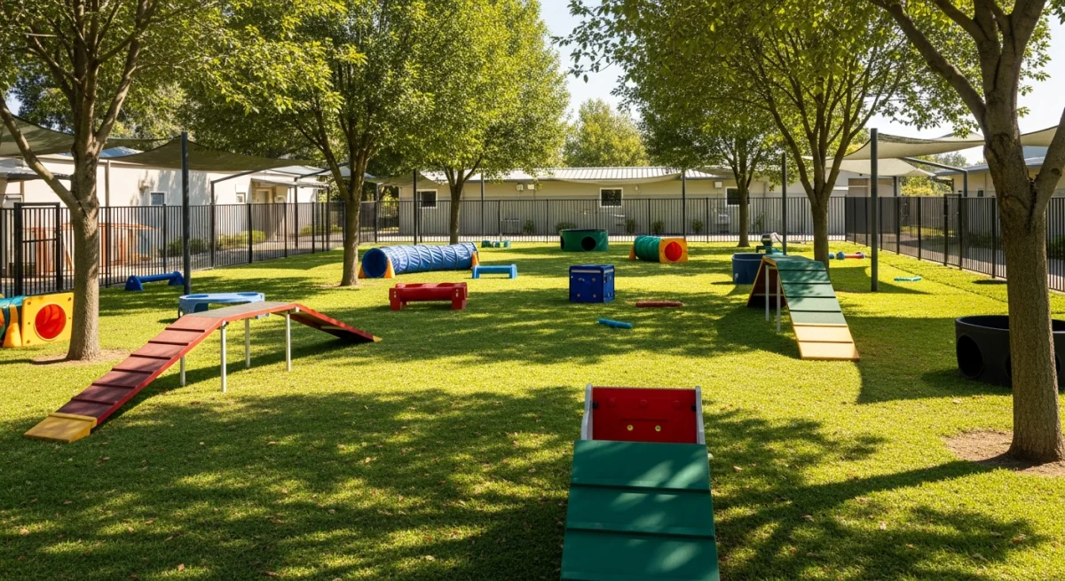 Installations extérieures de l'élevage de Bull Terrier Miniature