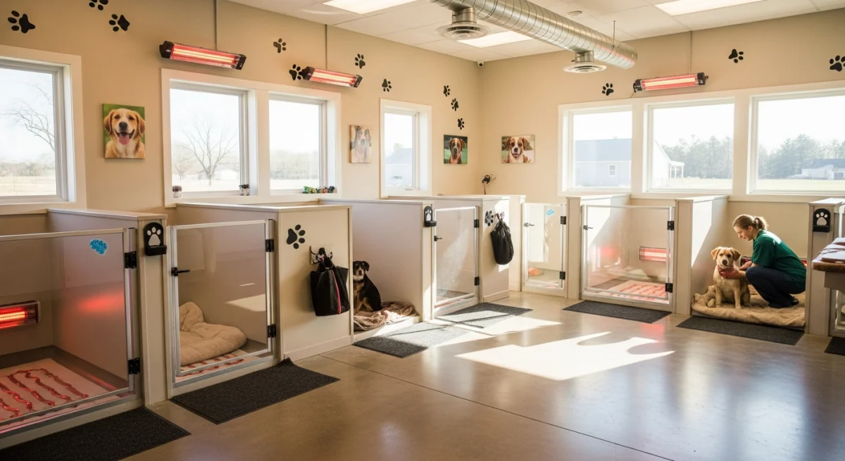 Installations intérieures de l'élevage de Bulldog Continental