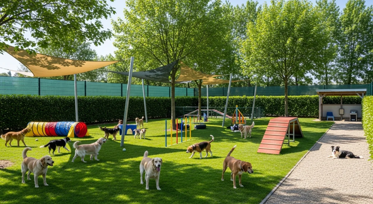 Installations extérieures de l'élevage de Cane Corso