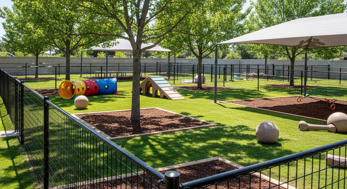 Installations extérieures de l'élevage de Cavalier King Charles Spaniel