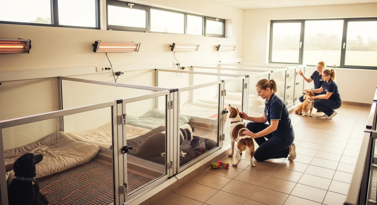 Installations intérieures de l'élevage de Chien Chinois À Crête