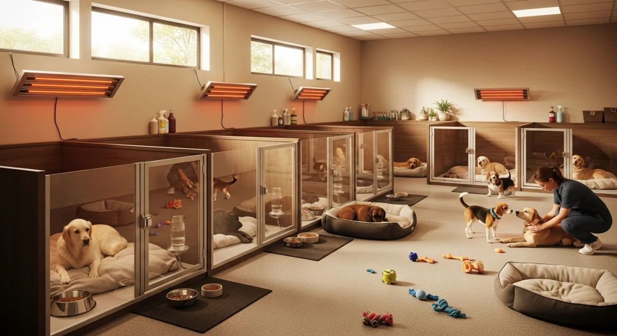 Installations intérieures de l'élevage de Chien De Canaan