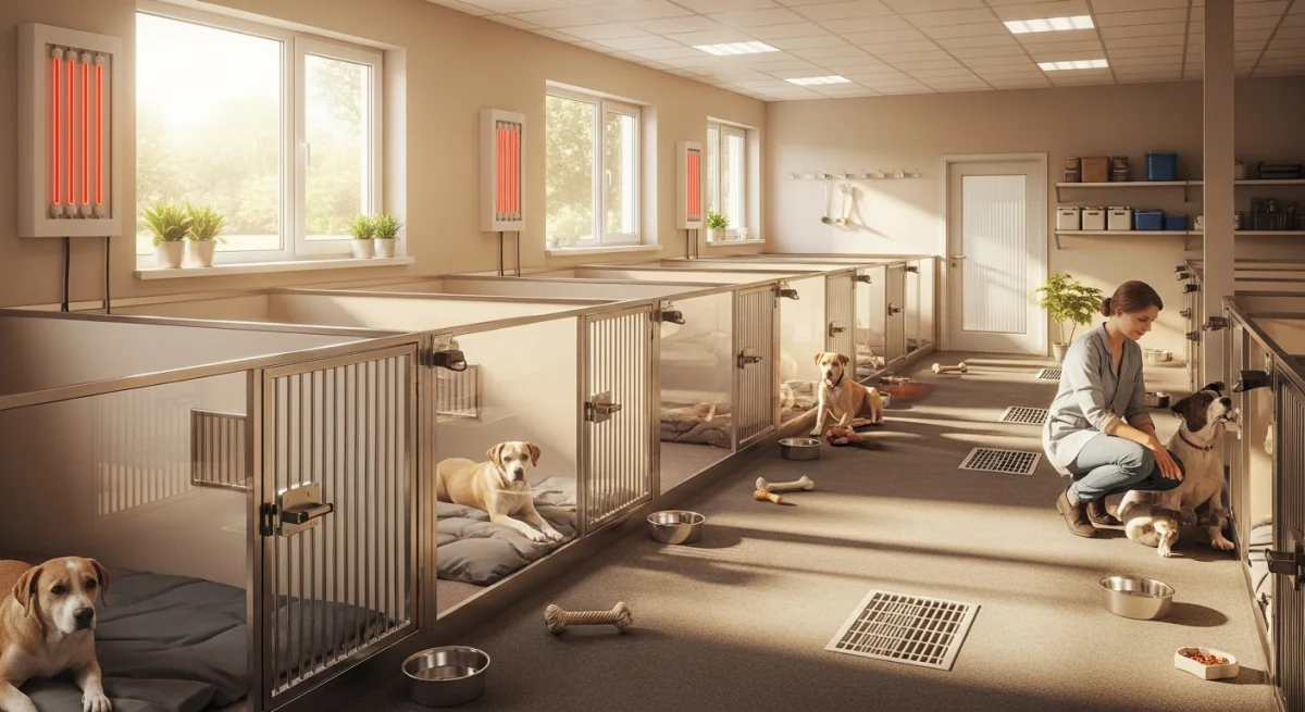 Installations intérieures de l'élevage de Chien Deau Espagnol