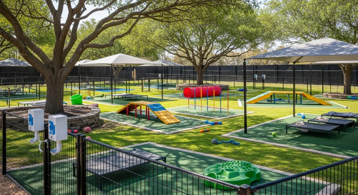 Installations extérieures de l'élevage de Chien Deau Romagnol