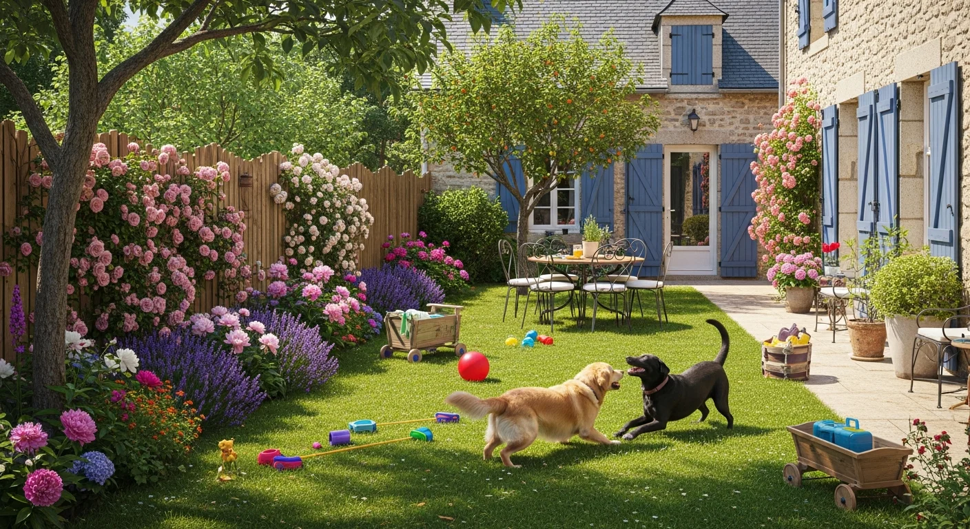 Installations extérieures de l'élevage de Chien Loup De Saarloos