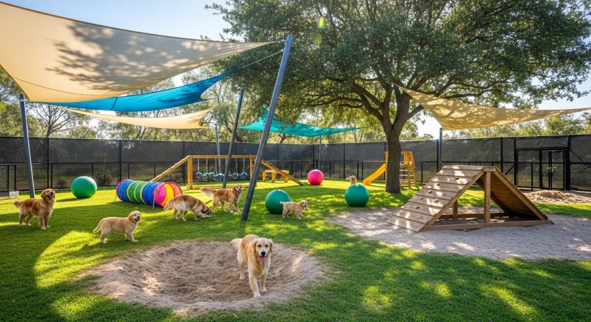 Installations extérieures de l'élevage de Chien Loup Tchécoslovaque