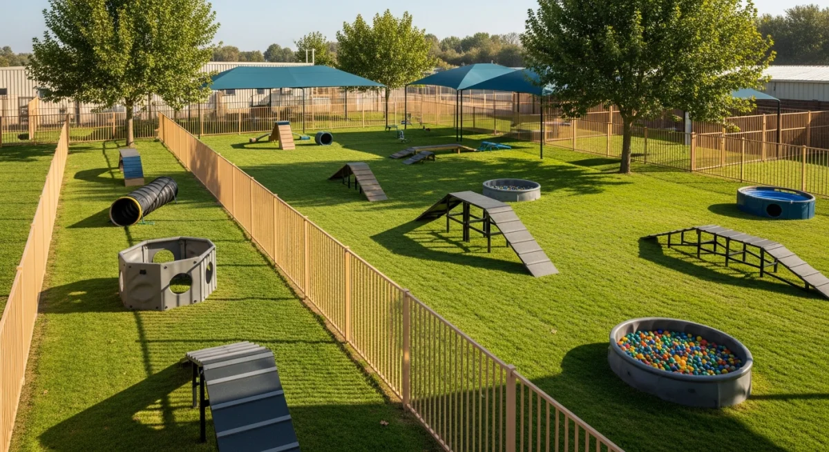 Installations extérieures de l'élevage de Chien Nu Du Pérou