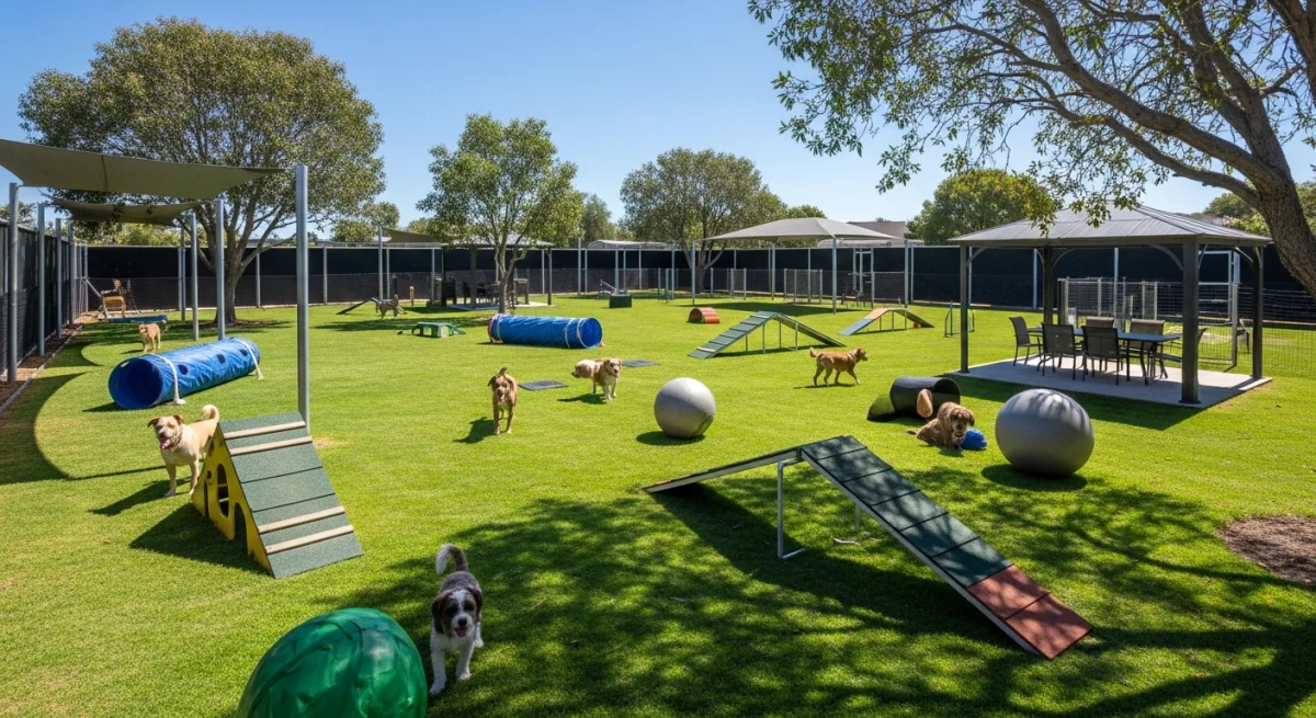 Installations extérieures de l'élevage de Cocker Anglais