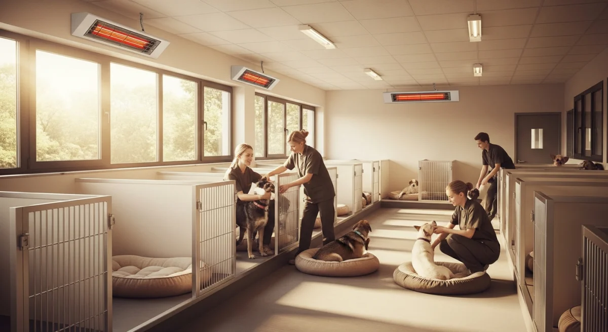 Installations intérieures de l'élevage de Colley