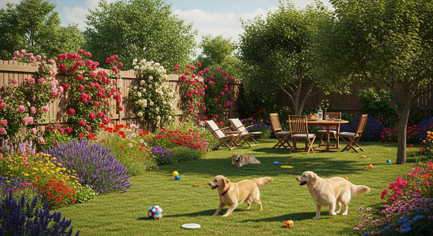 Installations extérieures de l'élevage de Dandie Dinmont Terrier